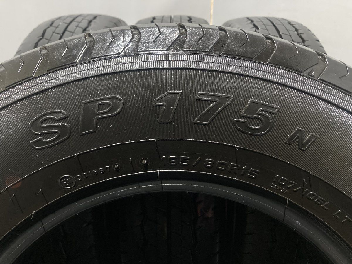 DUNLOP SP175N 195/80R15 107/105L LT 15インチ 夏タイヤ 4本 19年製 バリ溝 ハイエース キャラバン等  (TD199) - メルカリ