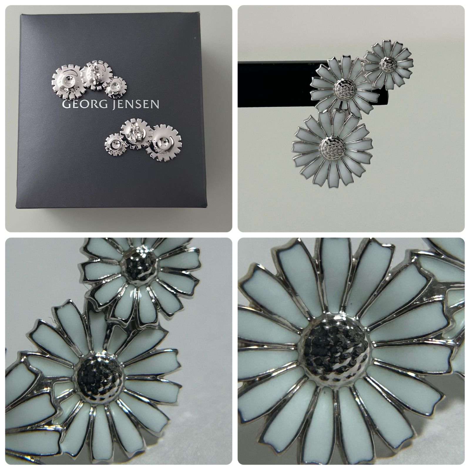 ジョージジェンセン ピアス デイジー DAISY 3連 AG925 Georg Jensen