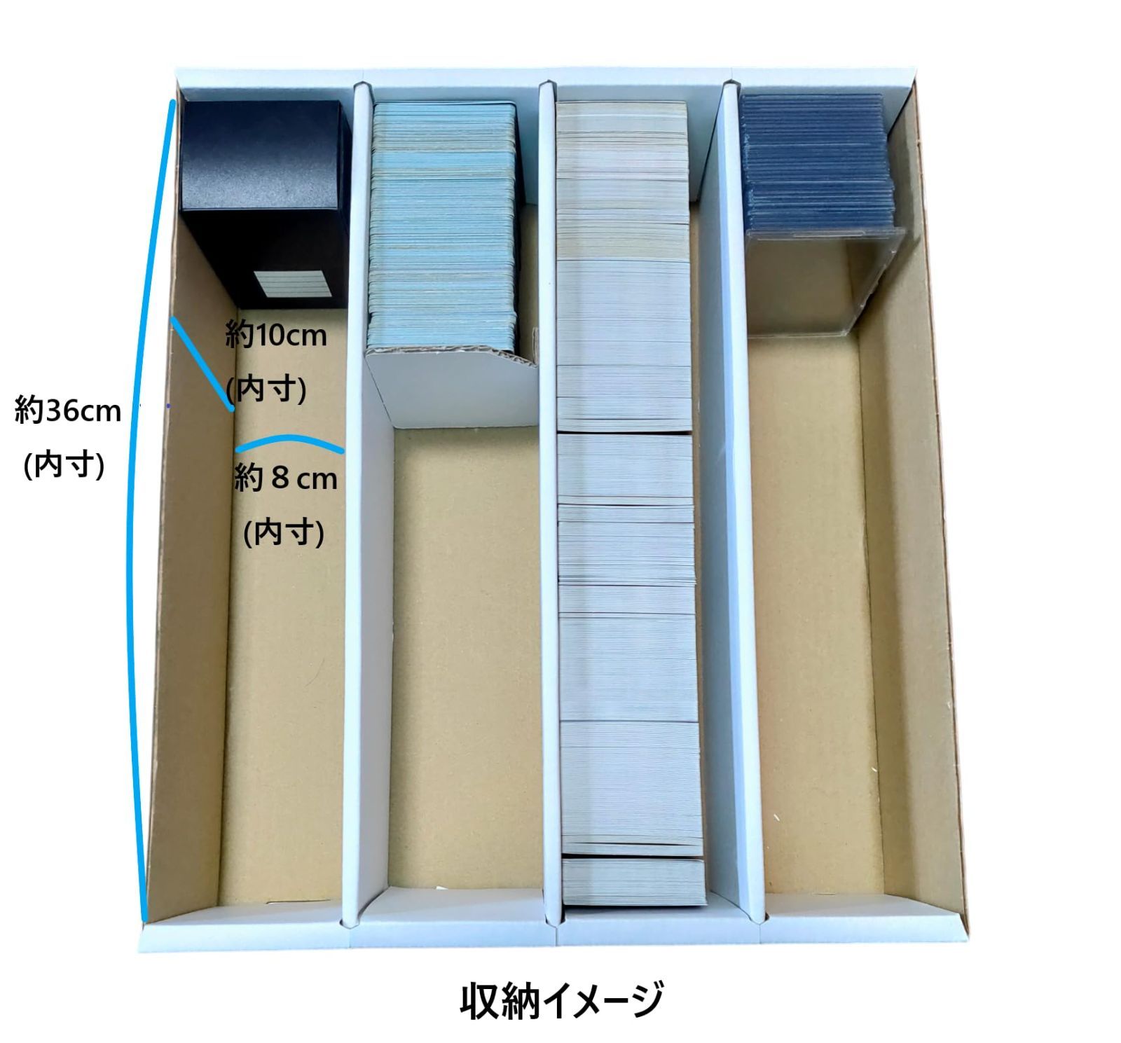 人気商品】ストレージボックス 約3200枚のトレカ収納可能 トレーディングカードケース (仕切り板付) - メルカリ