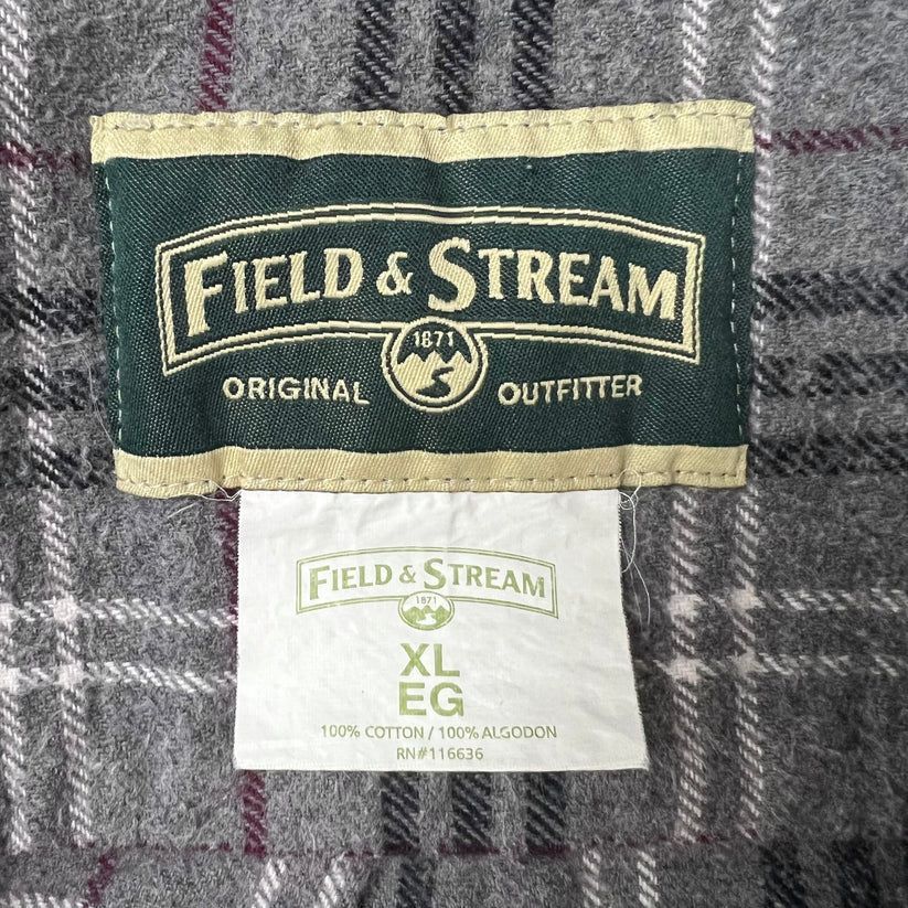 90s Field & Stream チェック 長袖 ヘビー フランネル シャツ XL