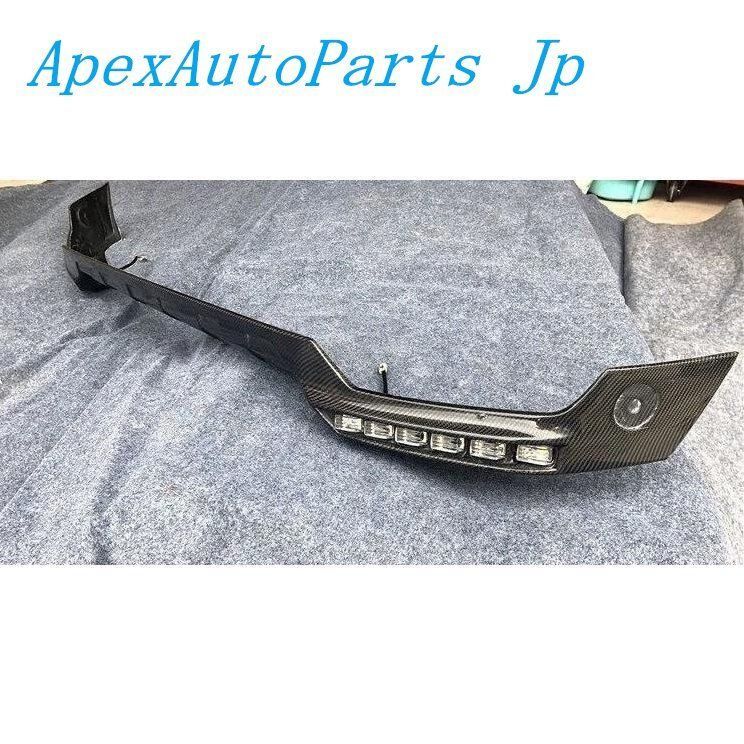 メルカリShops 1 9 ベンツ Gクラス G63 W463 AMG BRABUSタイプ LED付 G63 カーボン フロントバンパー対応 フロントリップスポイラー