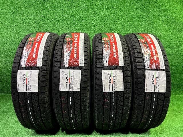 BRIDGESTONE スタッドレス ブリヂストン ブリザックVRX3 185 60R15 4本 8ミリ