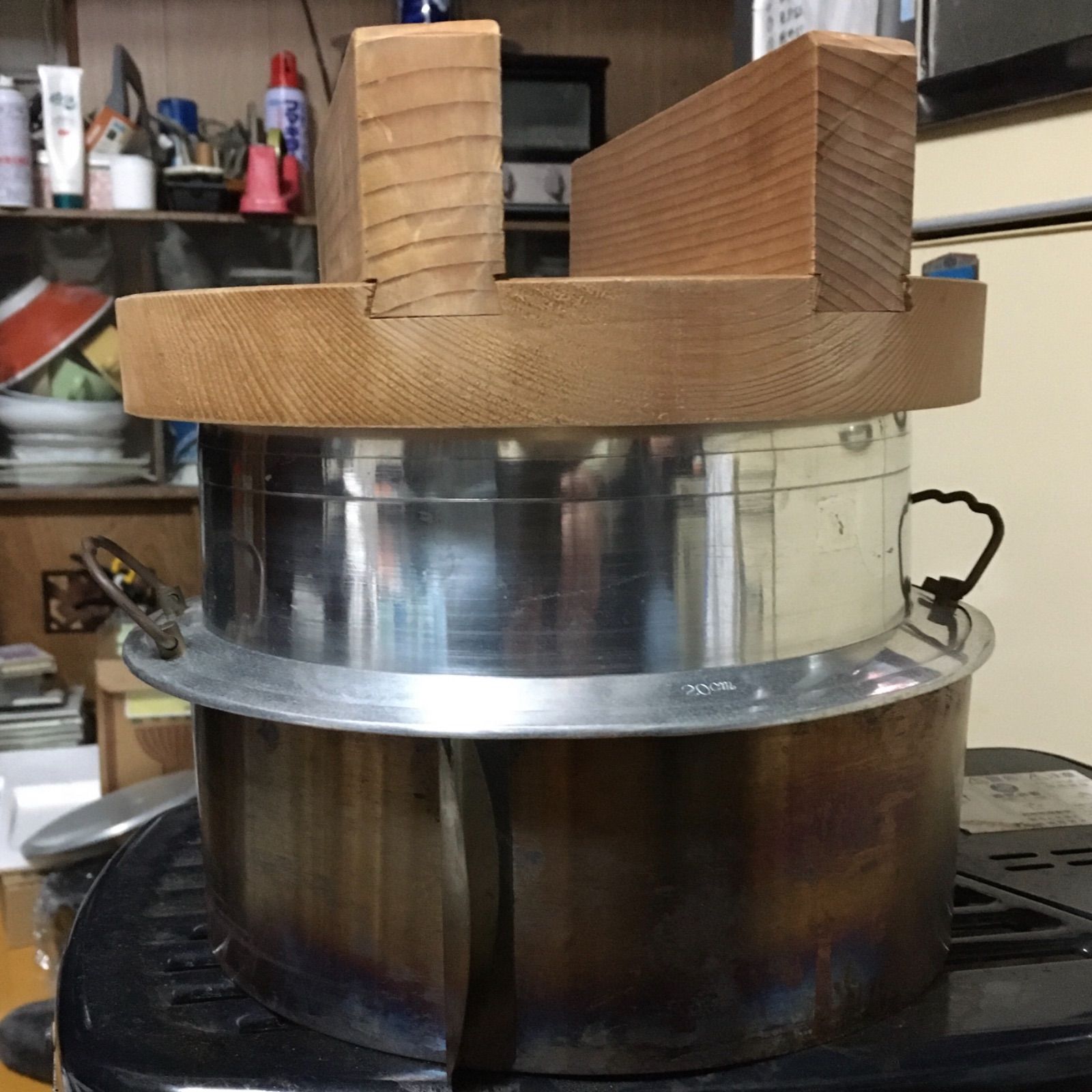 羽釜20cm(1升) 木蓋22cm付き