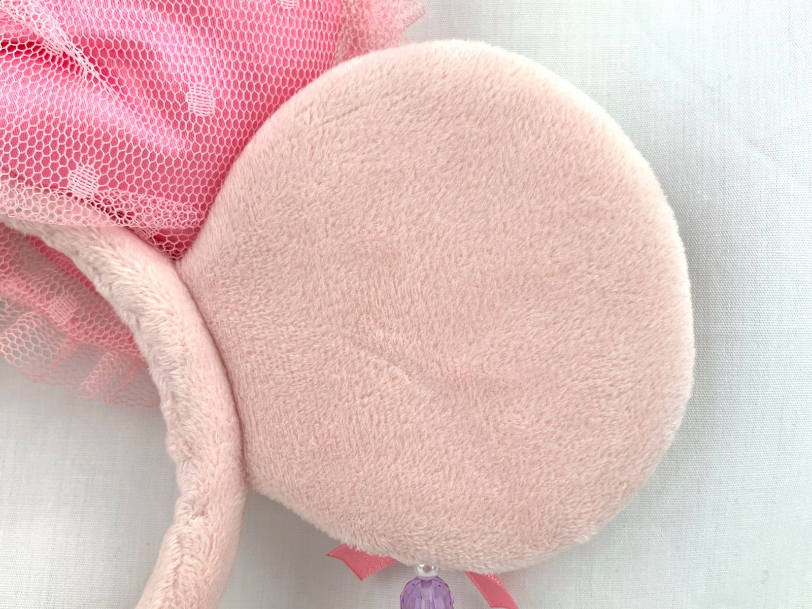 ディズニーカチューシャ ピンク イヤリング 美品 ディズニー ミニー リボン付き イヤリング カチューシャ