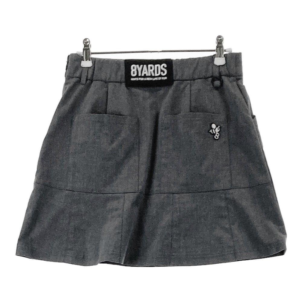 超美品】ハチヤーズ スカート ボルドー系 ロゴグレー 裏起毛