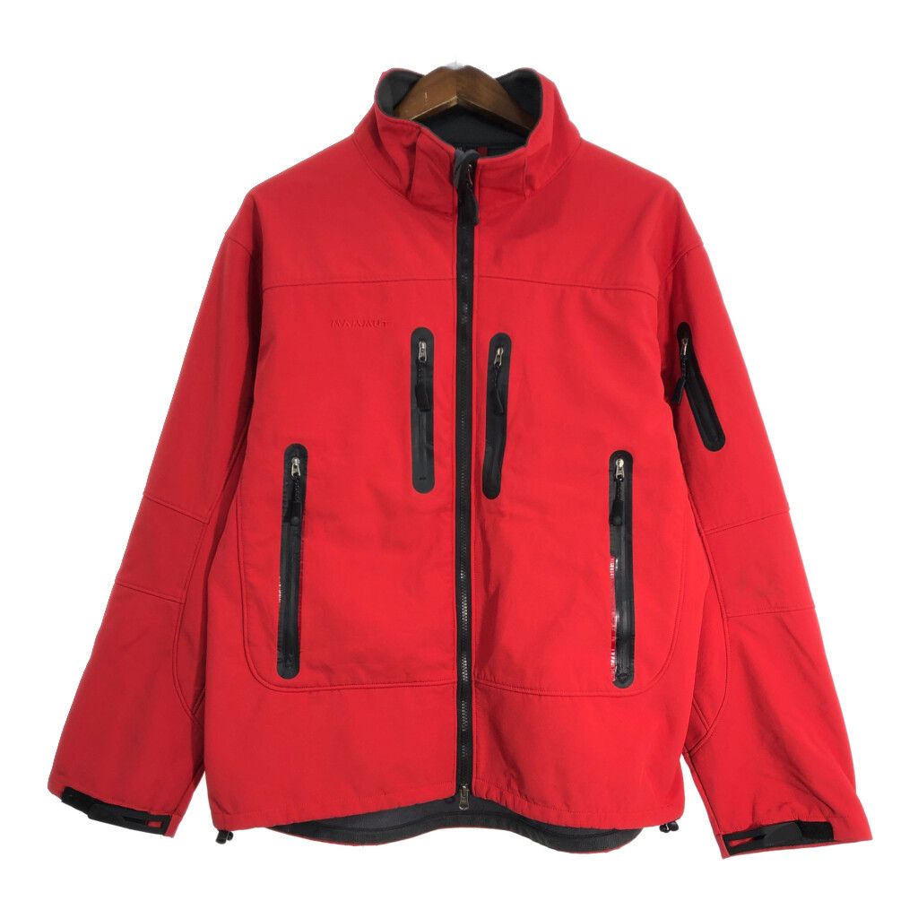 Mammut マムート ソフトシェルジャケット アウトドア レッド (メンズ XL) 中古 古着 T1234
