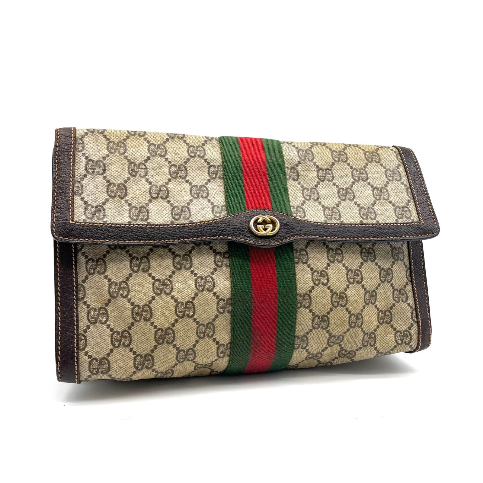 GUCCI グッチGGセカンドバッグポーチPVCシェリーライン