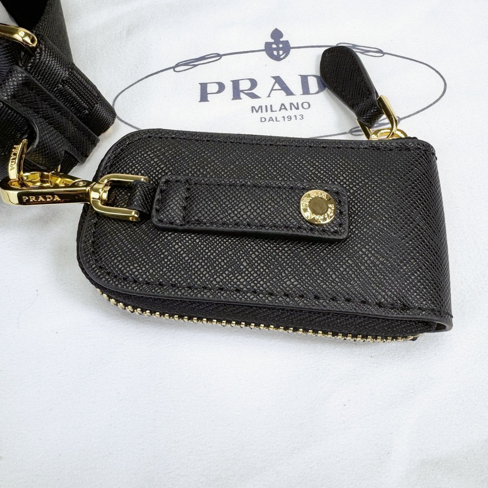 極美品】PRADA プラダ Saffiano レザー トートバッグ ブラック  