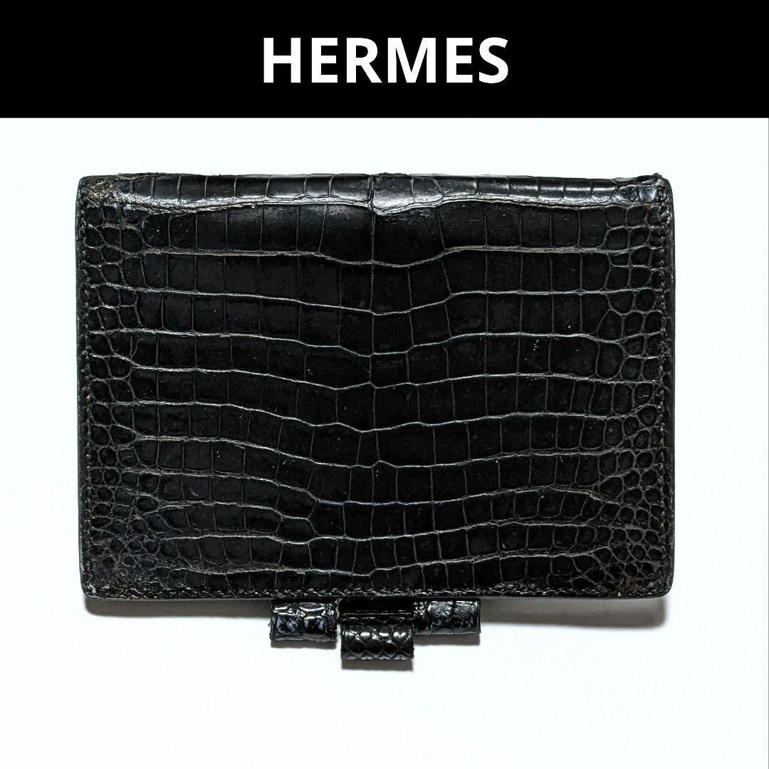 エルメス HERMES 手帳カバー クロコダイル ポロサス詳しくは写真をご