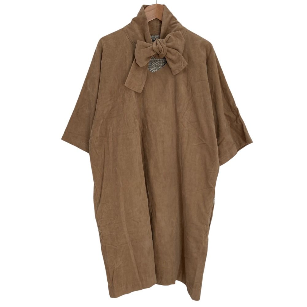 mina perhonen ミナペルホネン colleen ボウタイワンピース サイズ38 ベージュ レディース 古着