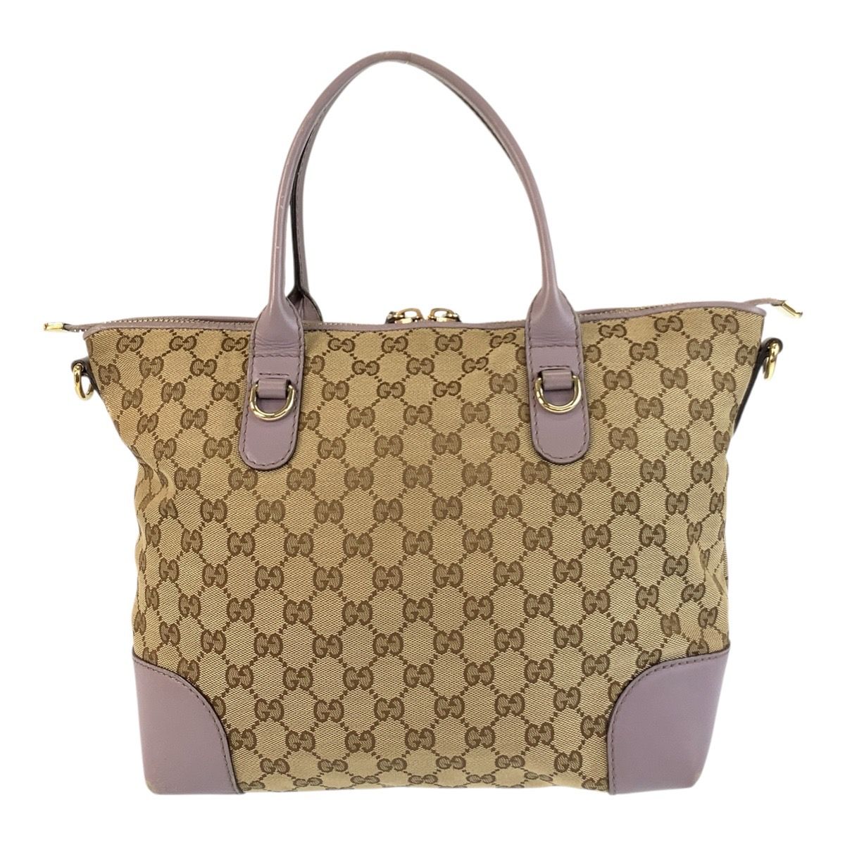 GUCCI グッチ バンブー ハート ベージュ パープル GGキャンバス