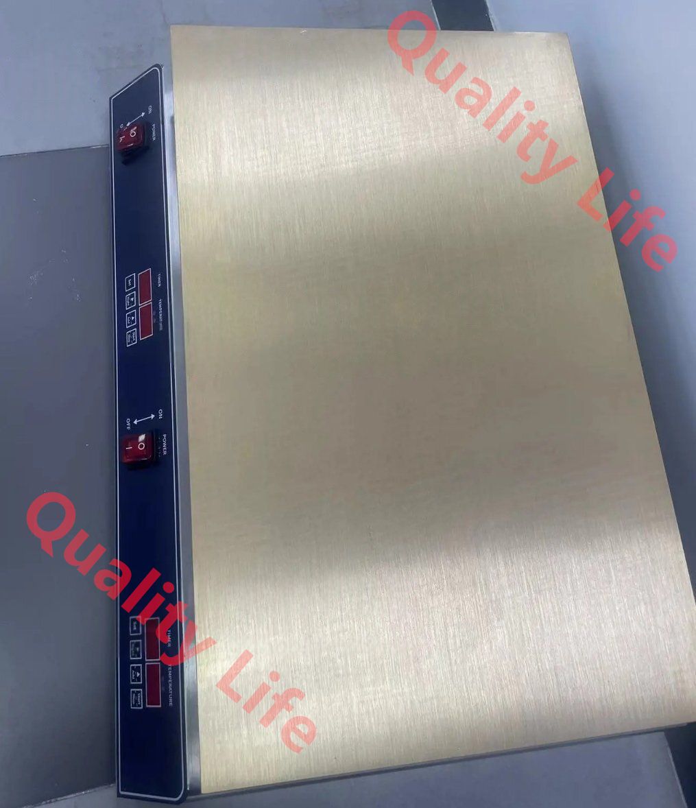 銅板グリドル ホットステージ ホットケーキ焼き機 64×46×17cm 鏡面ステンレス 蓋付き 単相 100V