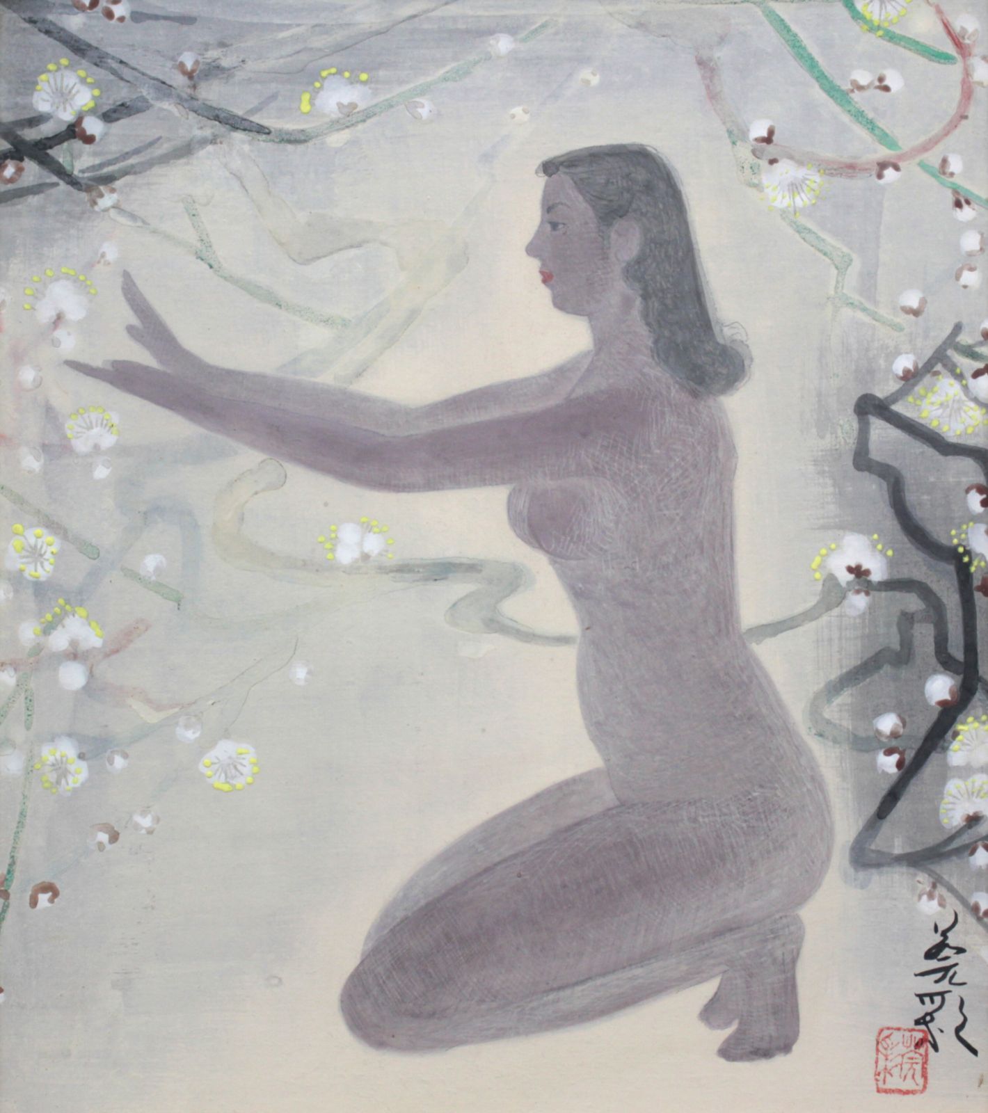 本間莞彩『裸婦』日本画【真作保証】 絵画 本間莞彩『裸婦』日本画【真作保証】 絵画 - メルカリ