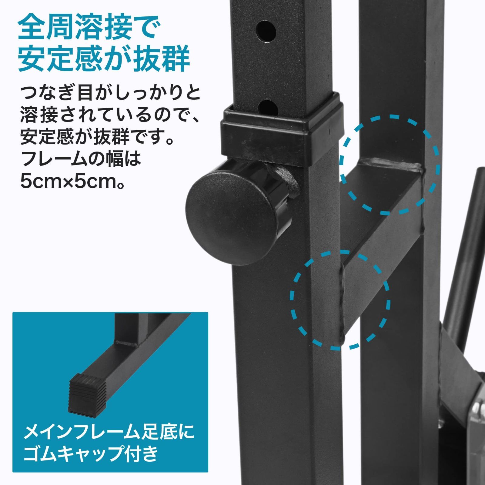 ボディテック(Bodytech) バーベルスタンド ベンチプレスラック スクワットラック 耐荷重280kg BTS02CM021 グレー/ブラック -  メルカリ