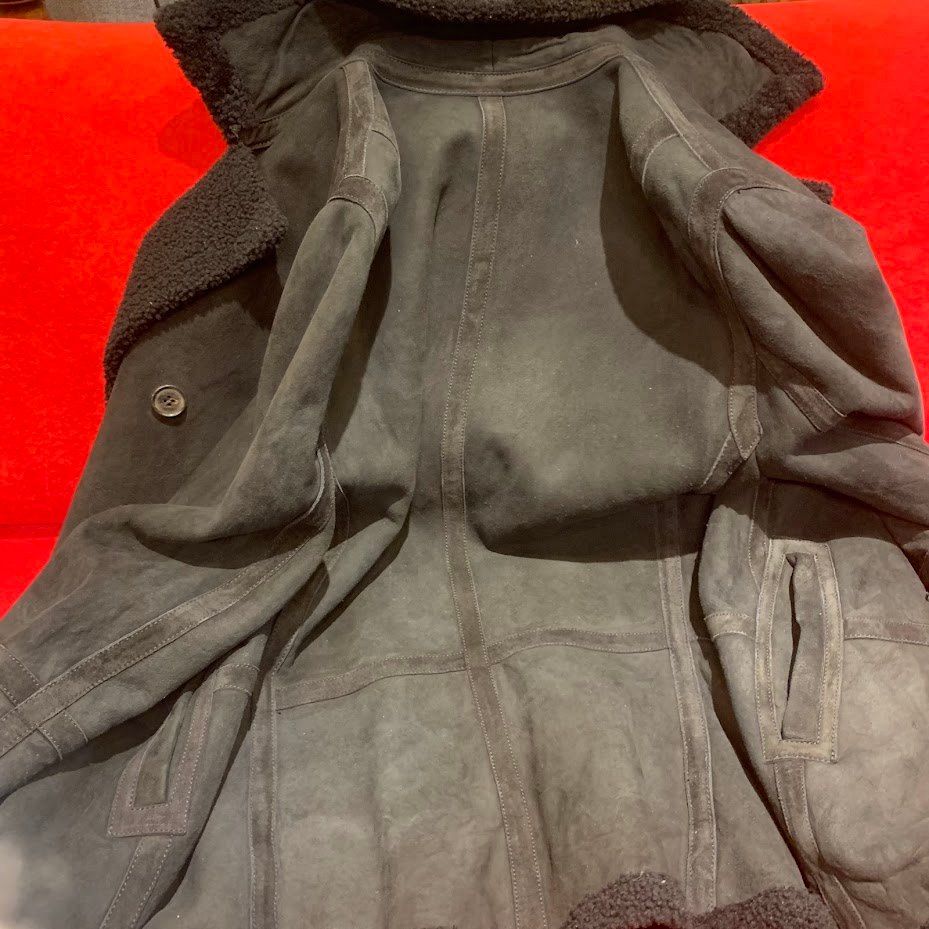 Neil Barrett Pコート Neil Barrett 11AW 国内正規品 ムートン Pコート XS レザー