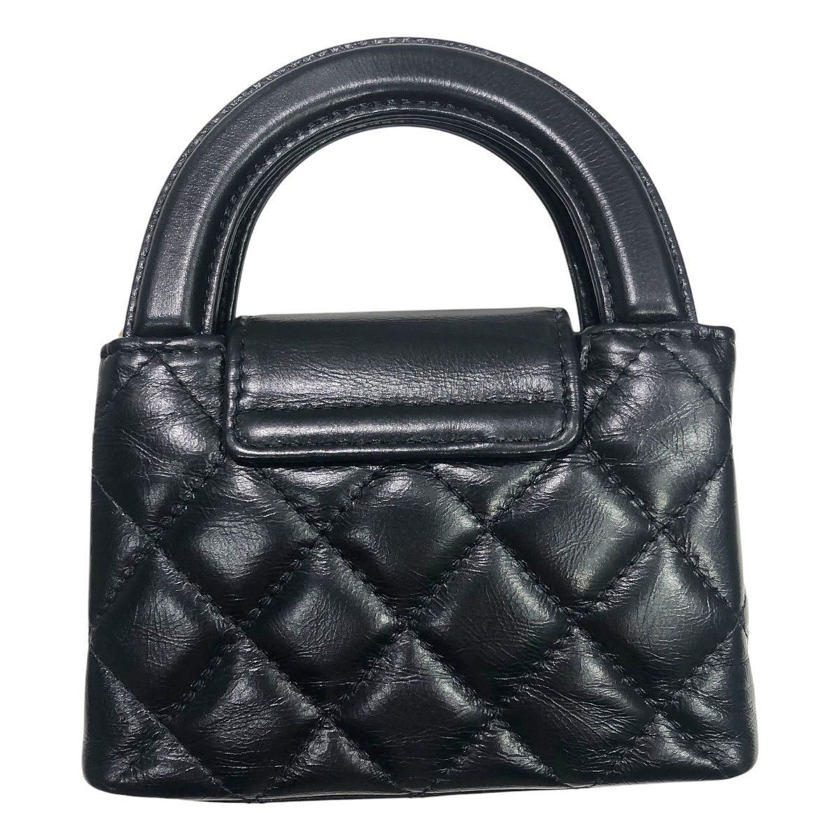 中古】 CHANEL シャネル ココマークマトラッセ ミニショッピンチェーン  