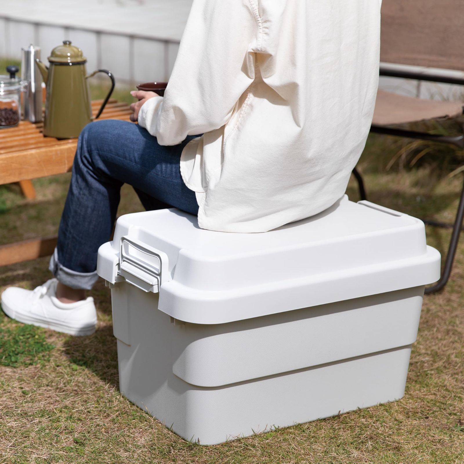 無印良品 【4個セット】再生ポリプロピレン入り 頑丈収納