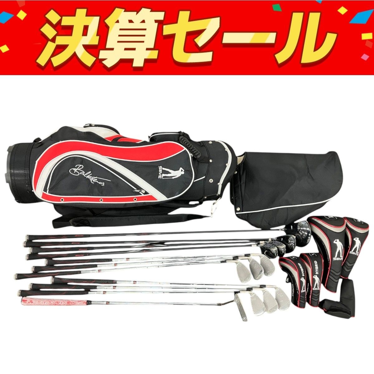 SEVE ゼベ Ballesteros バレステロス キャディーバッグ付き ゴルフクラブ 11本 おまとめセット ゴルフ K10112523