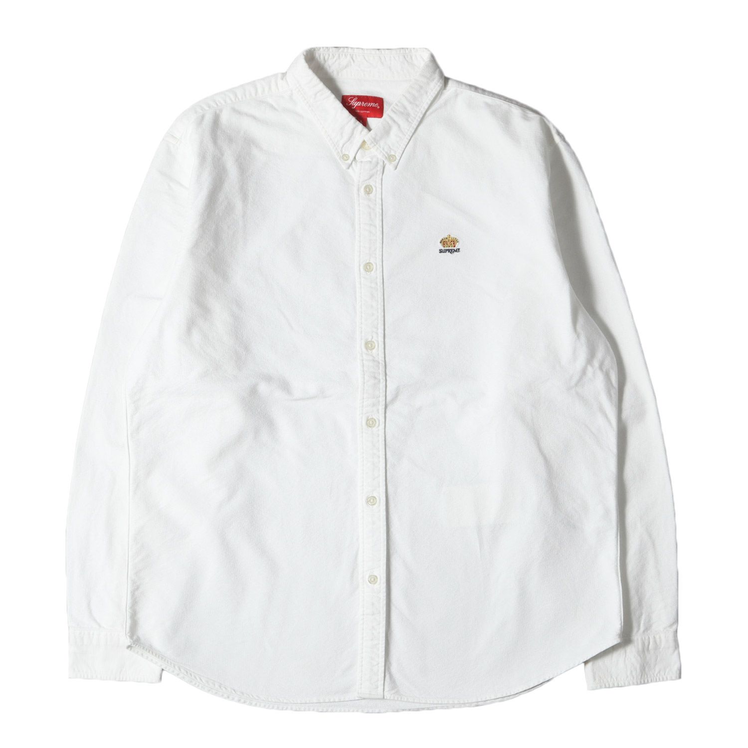 美品 Supreme Oxford Shirt オックスフォード シャツ 白 Supreme シュプリーム 2024AW Loose Fit Flannel Oxford Shirt ルーズ