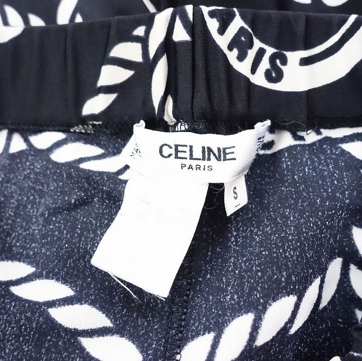 セリーヌ CELINE ヴィンテージ オールド ロゴ 総柄 レギンス パンツ ロング ストレッチ スリム S 黒 ブラック 6 - メルカリ