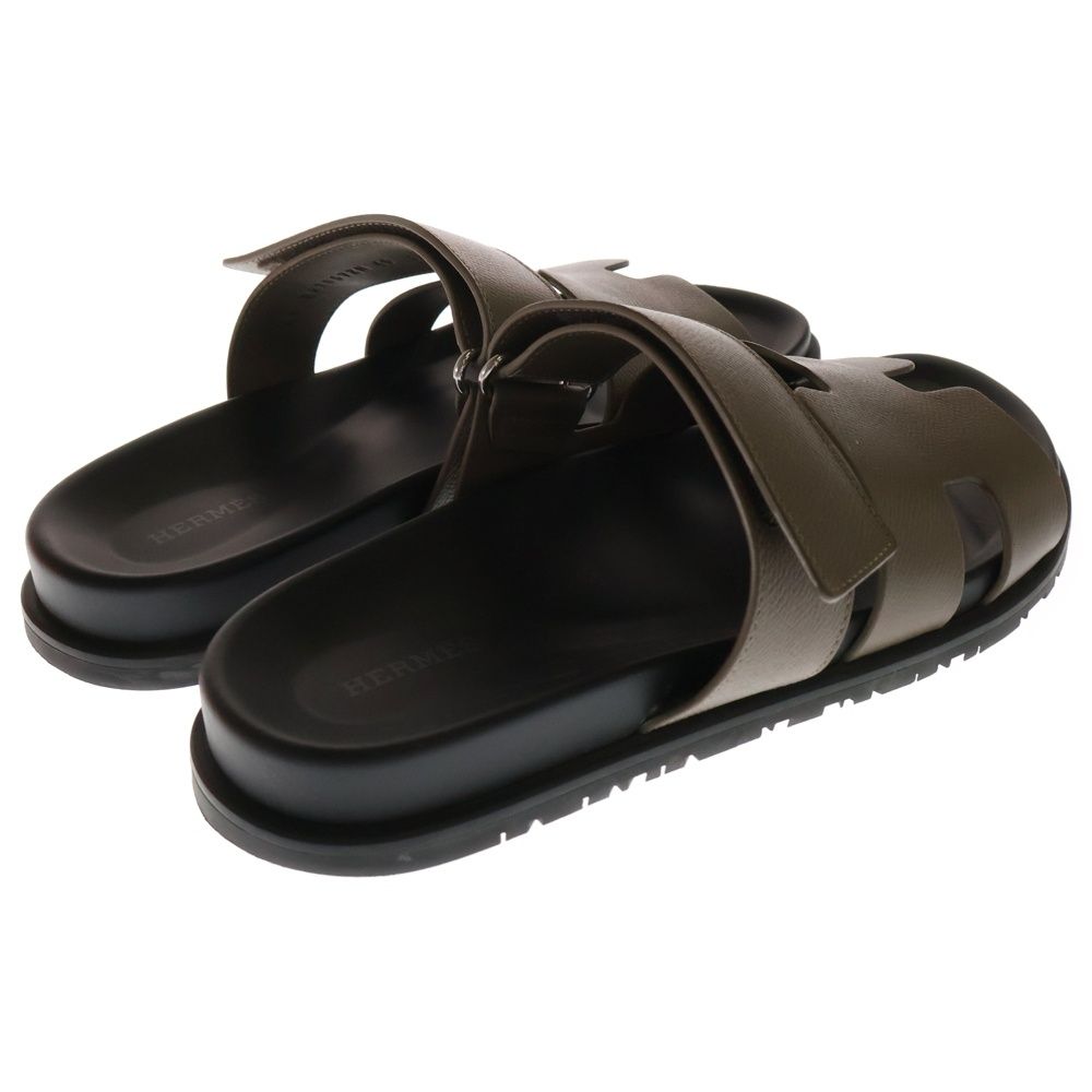  HERMES エルメス シプレ レザーサンダル ブラウン ブラック サンダル 靴