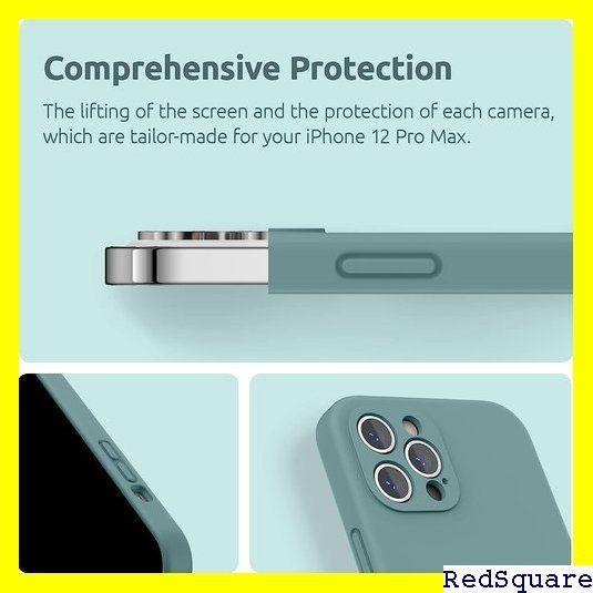 ☆在庫処分 SURPHY iPhone12 Pro Max ケース ース 指紋 耐衝撃 全身保護 ワイヤレス充電対応 緑 188