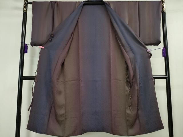 平和屋本店□極上 道行コート ロング丈 リバーシブル 紗袷 花唐草紋紗