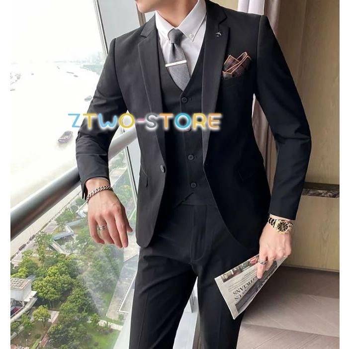 【新品】【Mサイズ】スリーピース スーツ メンズ タキシード パンツスーツ 楽天市場】タキシード 6色選択可 パンツスーツ スリーピース
