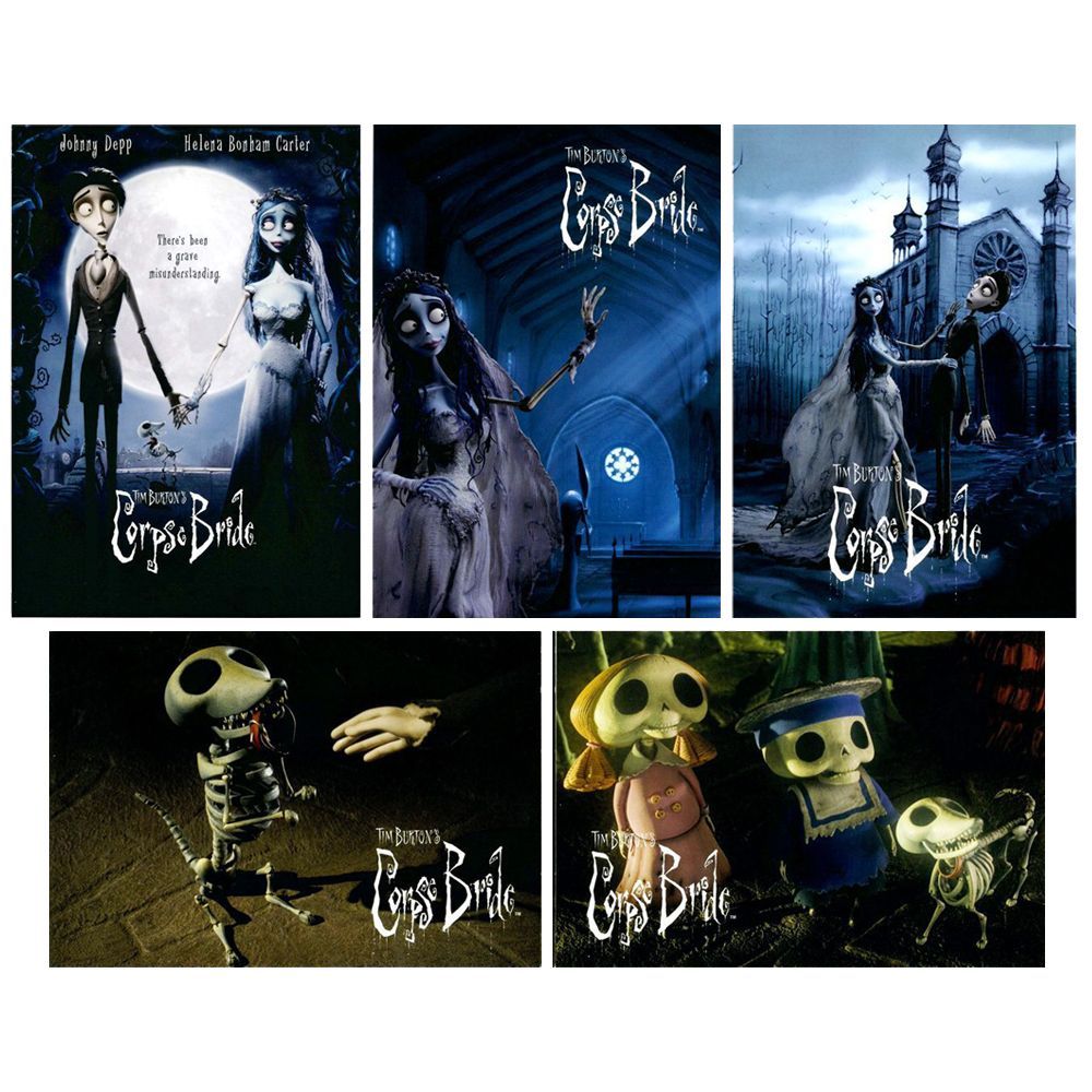 コープスブライド【Tim Burton's Corpse Bride】映画ポストカード 5点