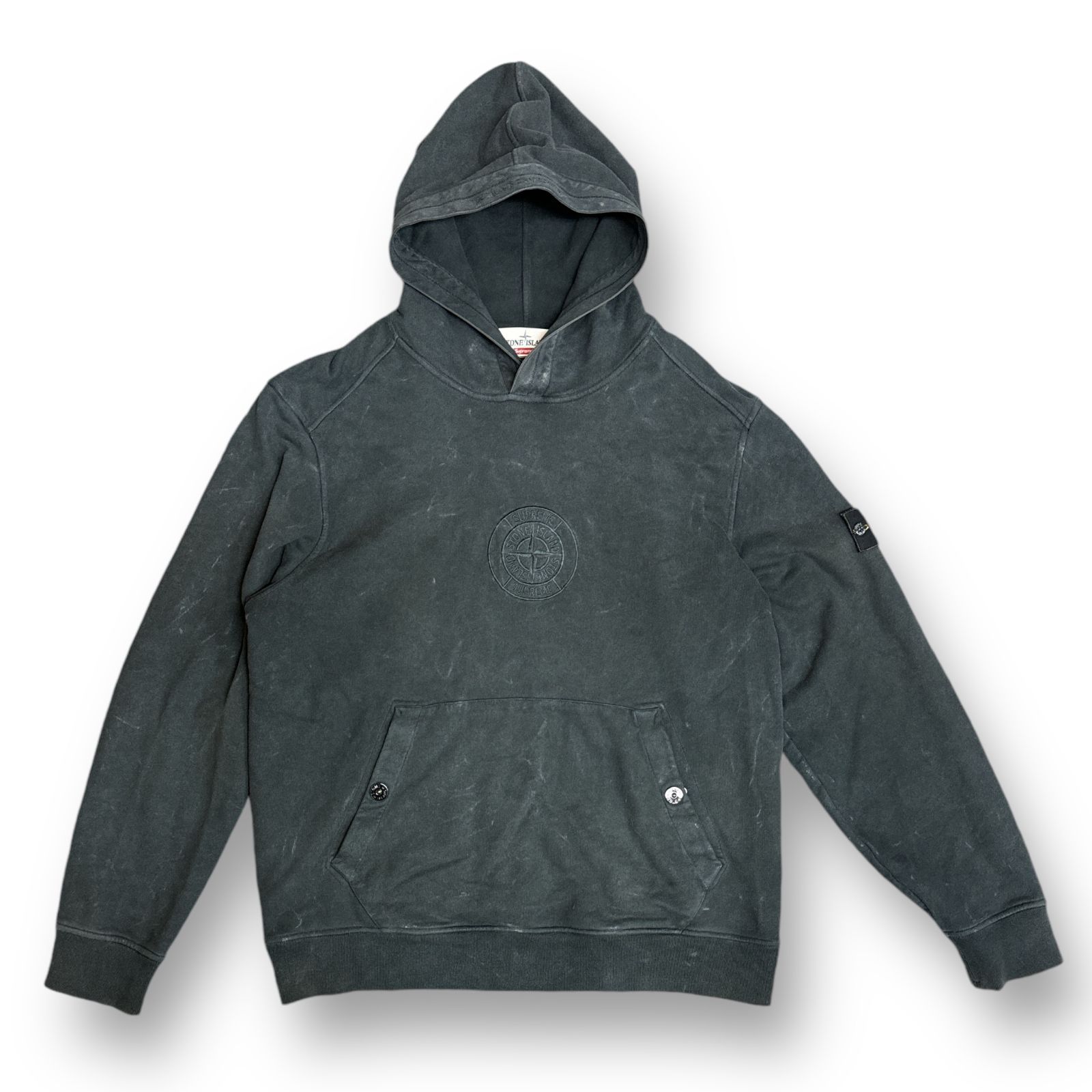 STONE ISLAND × Supreme 19SS Dust Treatment Hoodie ダストトリートメントフーディー プルオーバーパーカー  ストーンアイランド シュプリーム コラボ 7025601S2 ブラック XL 76117A6 - メルカリ