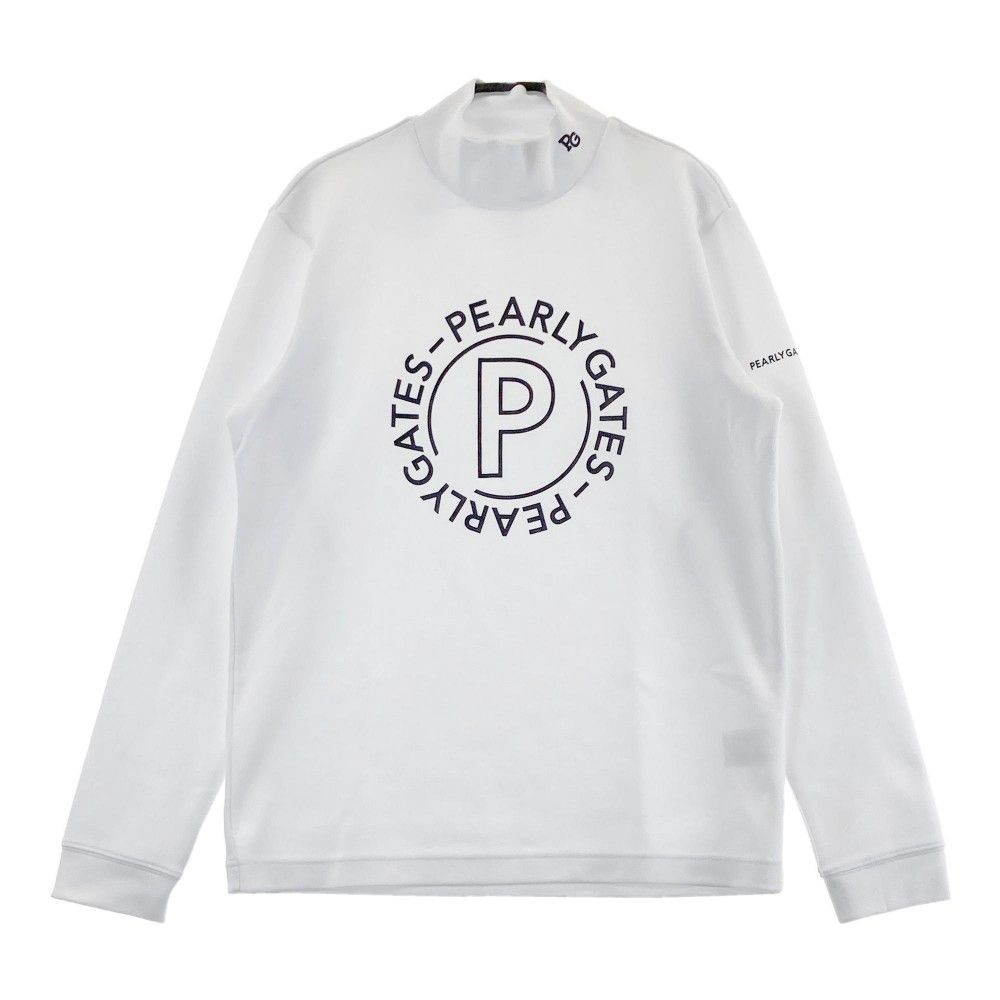 サイズ 5 PEARLY GATES パーリーゲイツ 053-3266001 長袖ハイネックTシャツ ホワイト系 240101437537 ゴルフウェア メンズ ストスト