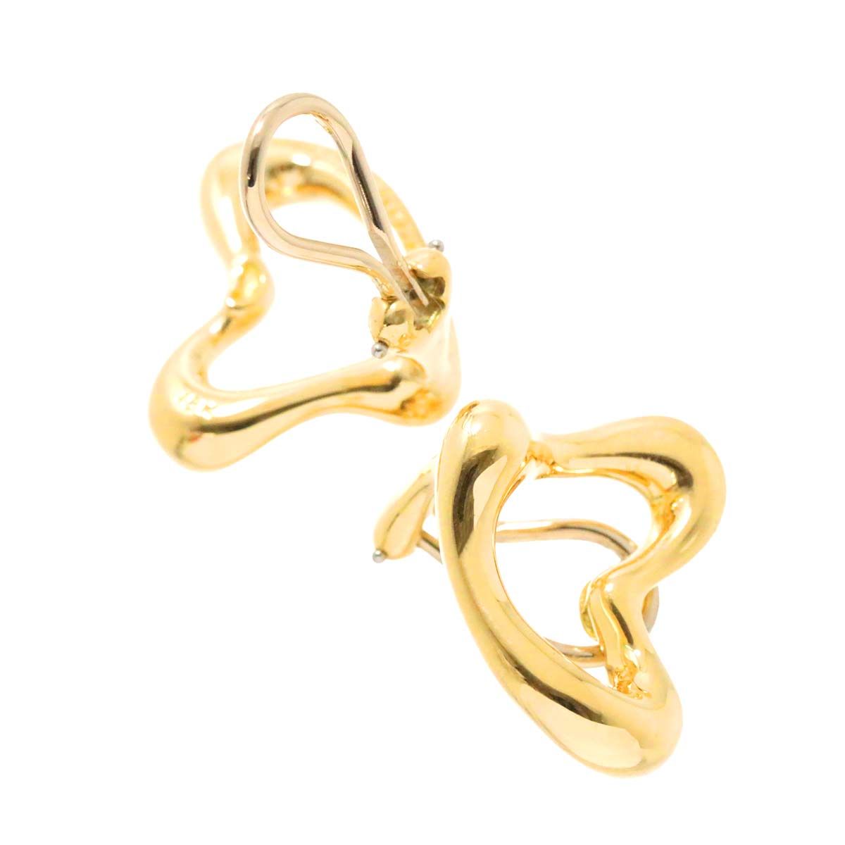 ティファニー TIFFANY&Co. オープンハート イヤリング K18 YG イエローゴールド 750 Open Heart Earrings  Clip-on 90236185 - メルカリ