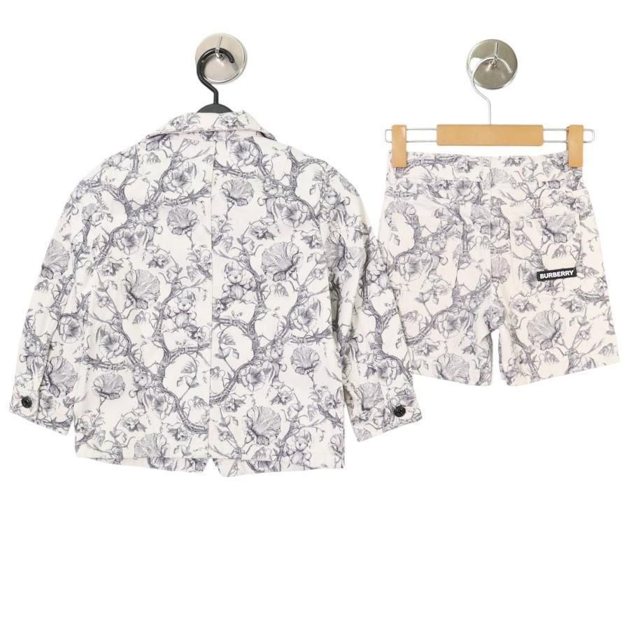BURBERRY バーバリー セットアップ フローラル 花柄 ボタニカル テディーベア デニムジャケット パンツ キッズ 総柄 ノバチェック