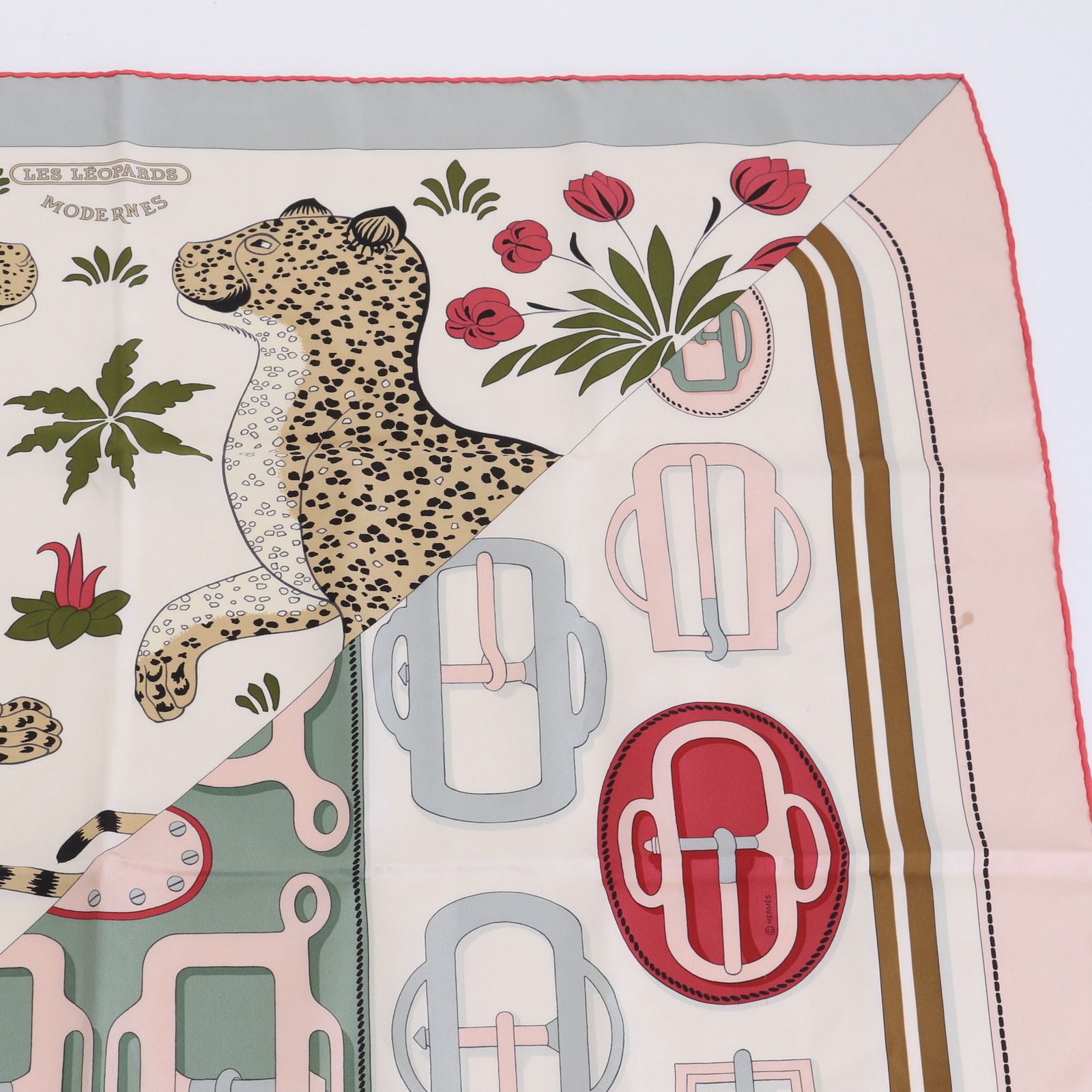 美品 エルメス タグあり LES LEOPARDS MODERNES モダンな