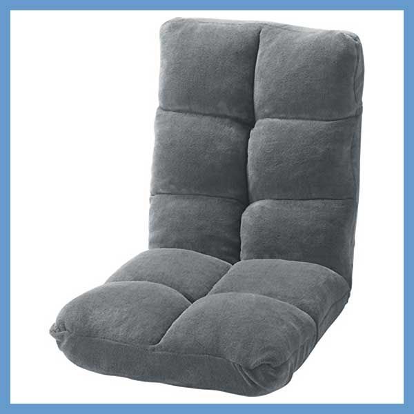 もこもこリクライナー 14段階リクライニング W42×D60-102×H56×SH14cm No.006 グレー