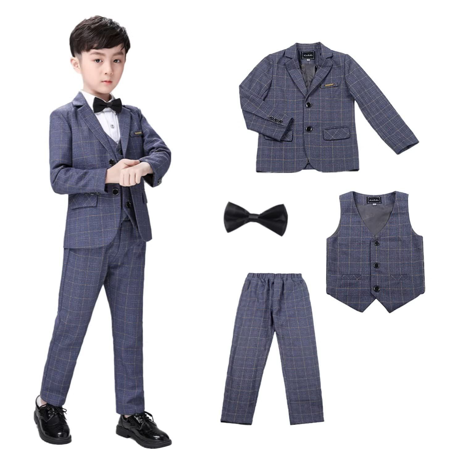 Size:140_Color:ブルーグレー（4点セット） [WEEN CHARM] 男の子