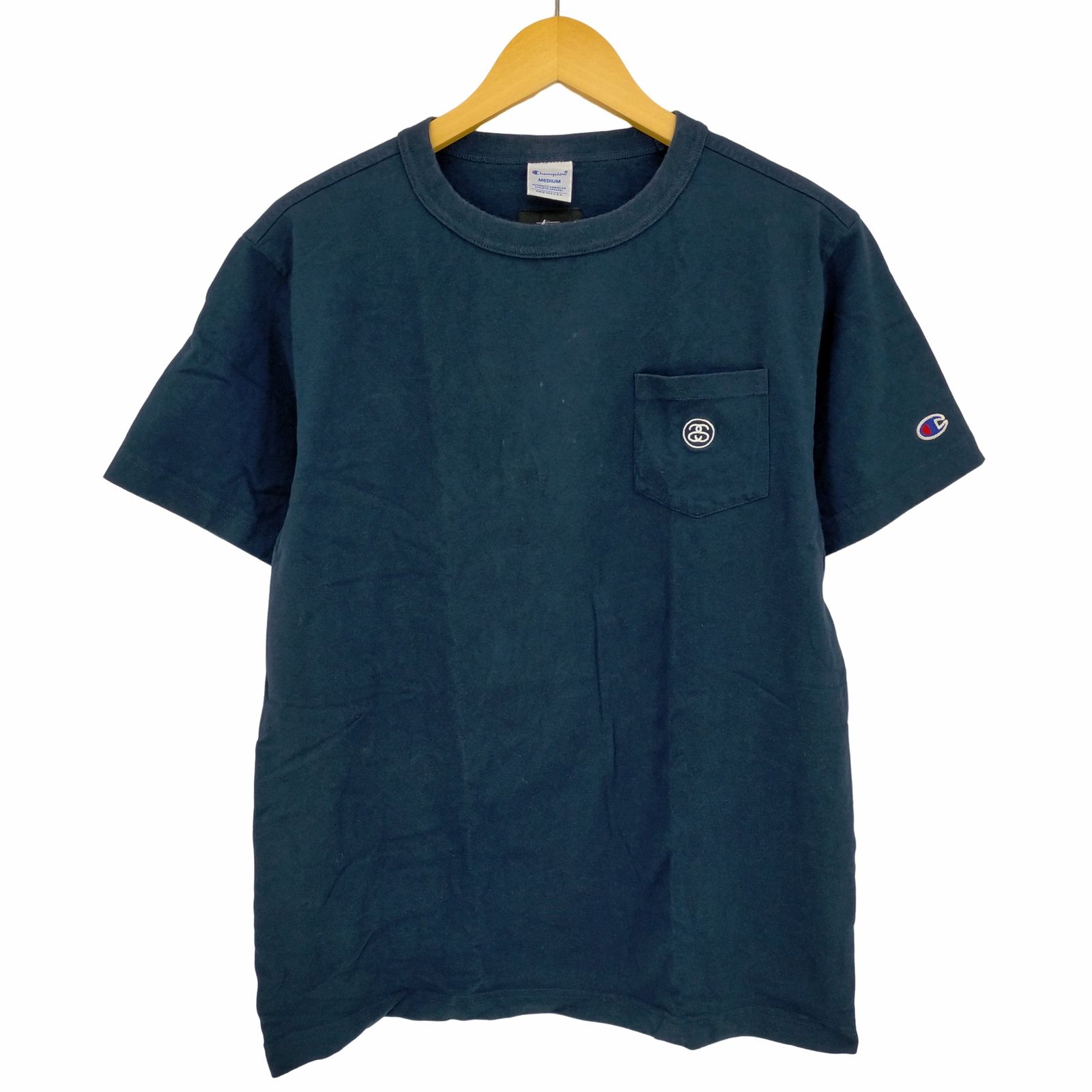 ステューシー Stussy ワンポイント ロゴ刺繍 半袖 ポケットTシャツ メンズ import：M 