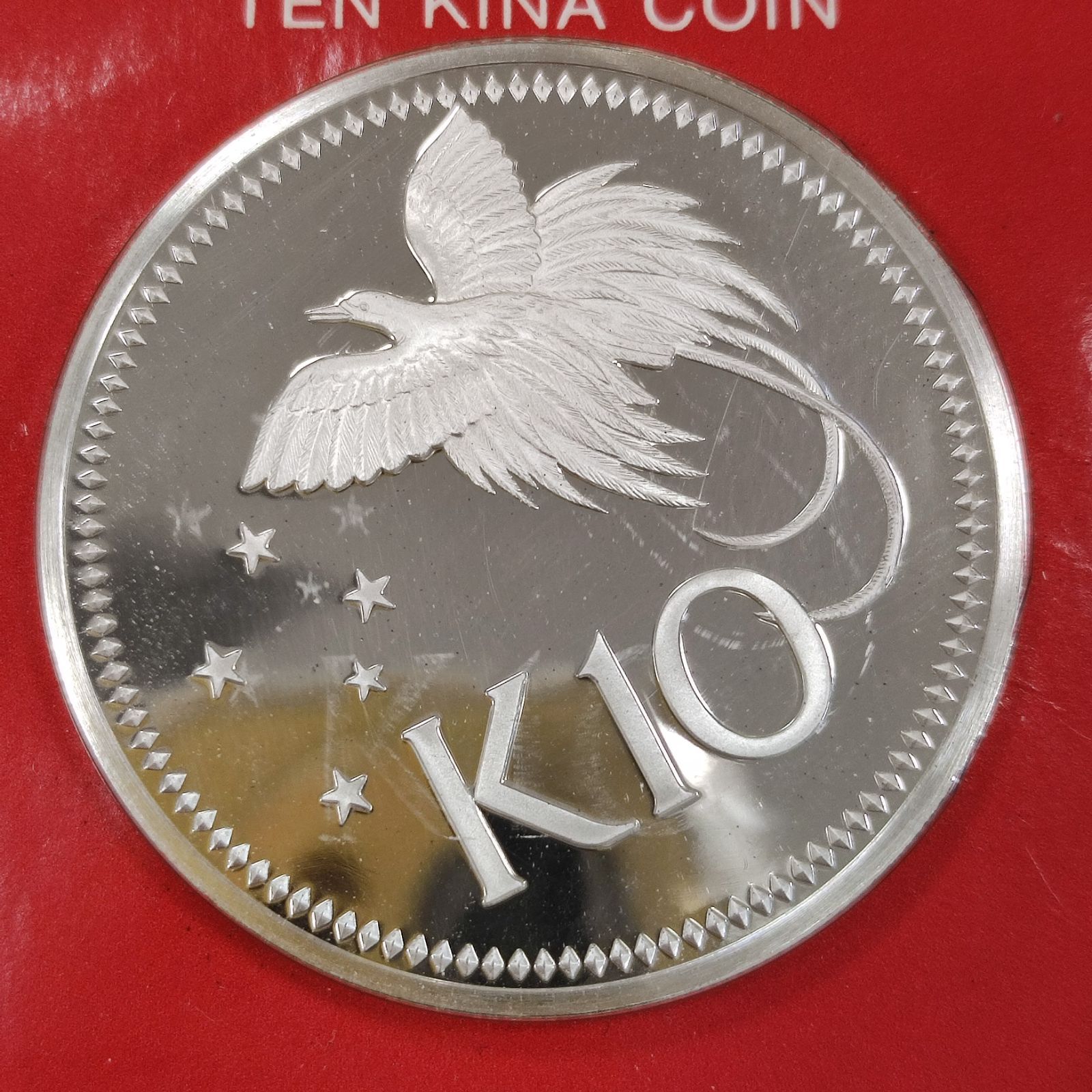 パプアニューギニア10キナ銀貨 品位SV925 フランクリンミン