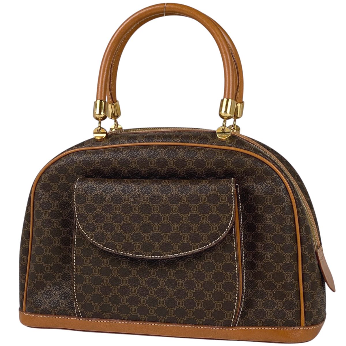 セリーヌ CELINE マカダム柄 ハンドバッグ 手提げ ハンドバッグ コーティングキャンバス ブラウン レディース