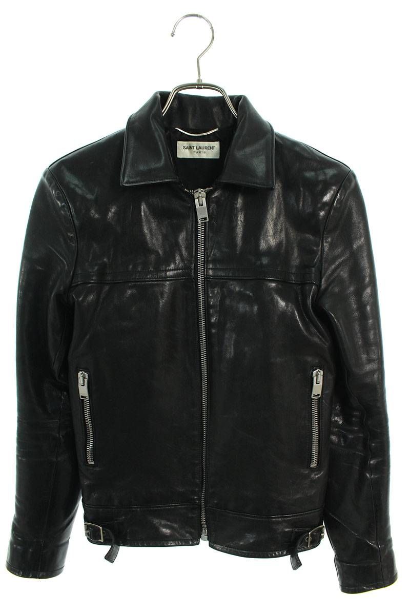 Ｙ⑤ サンローランパリ 13AW 330476 Y5CT1 襟付きジップアップレザー