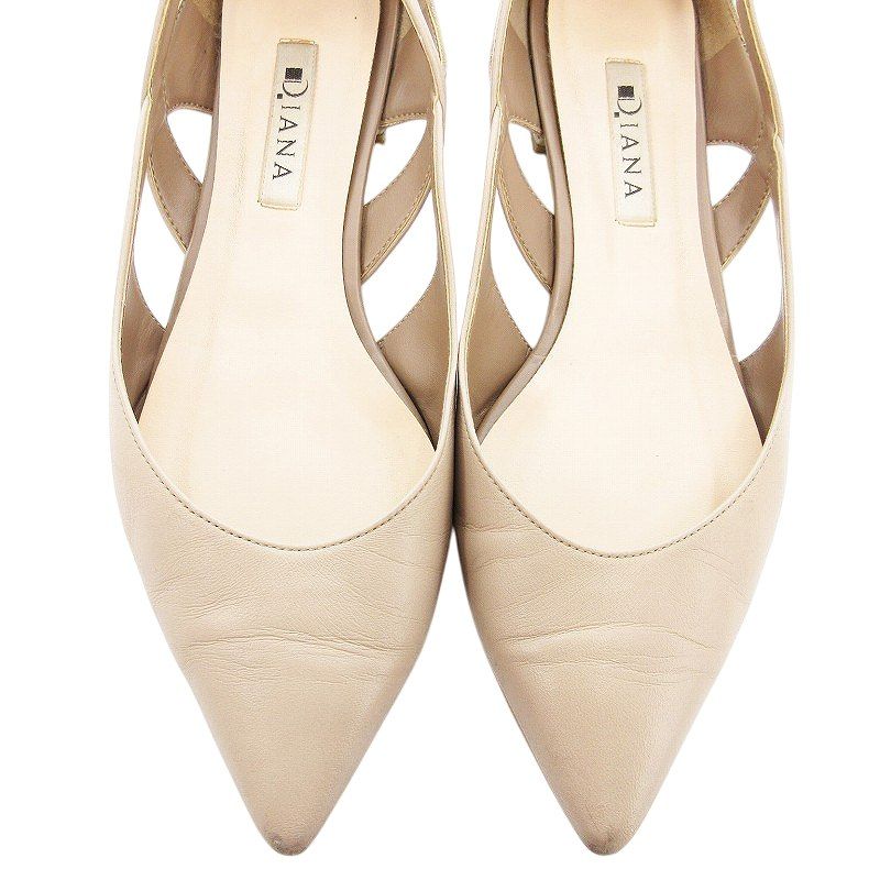 ダイアナ DIANA U41296 パンプス フラットシューズ ポインテッドトゥ
