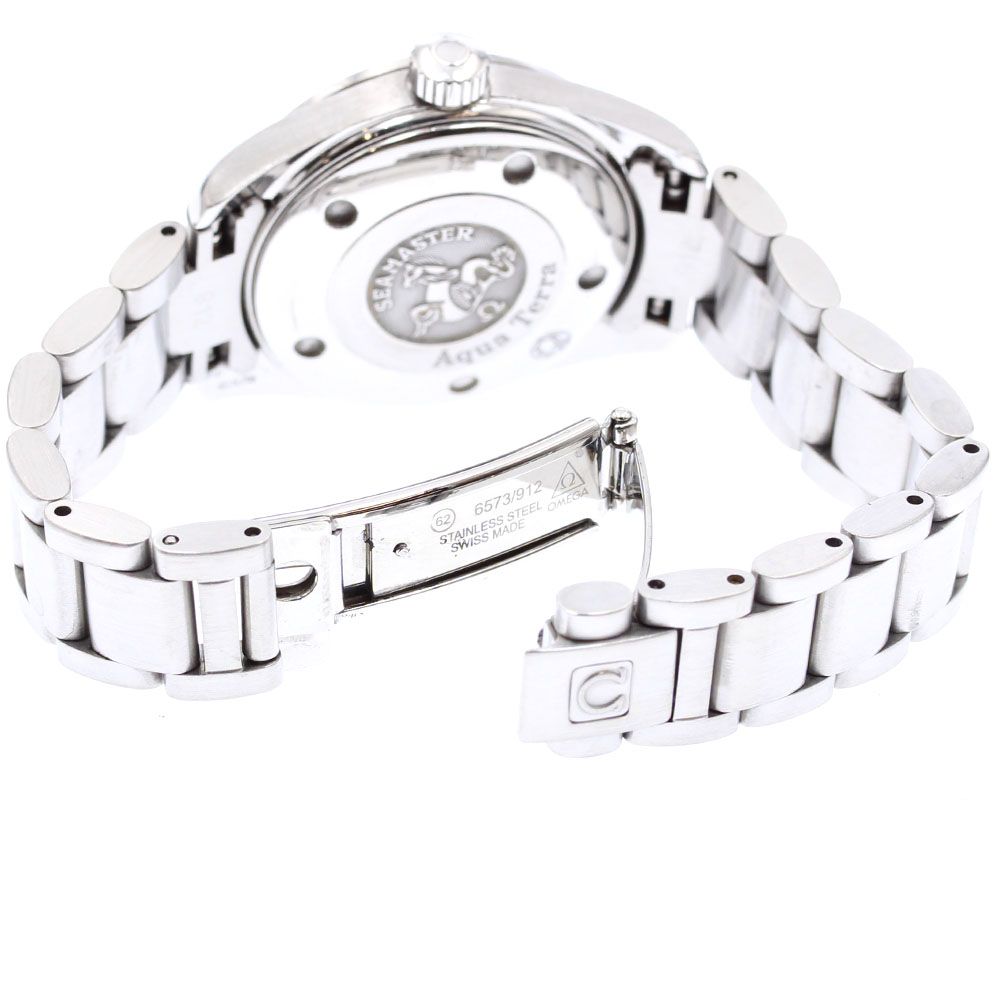 オメガ OMEGA 2563.55 シーマスター アクアテラ デイト 11Pダイヤ 自動  