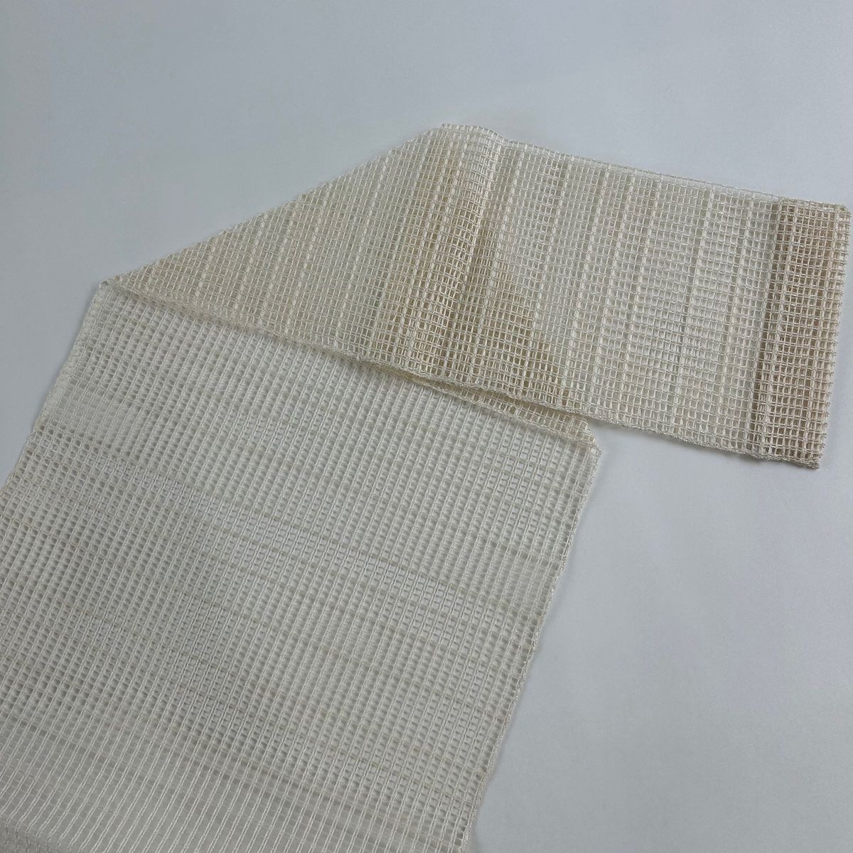 名古屋帯 美品 名品 夏帯 八寸名古屋帯 松葉仕立て 幾何学 羅織