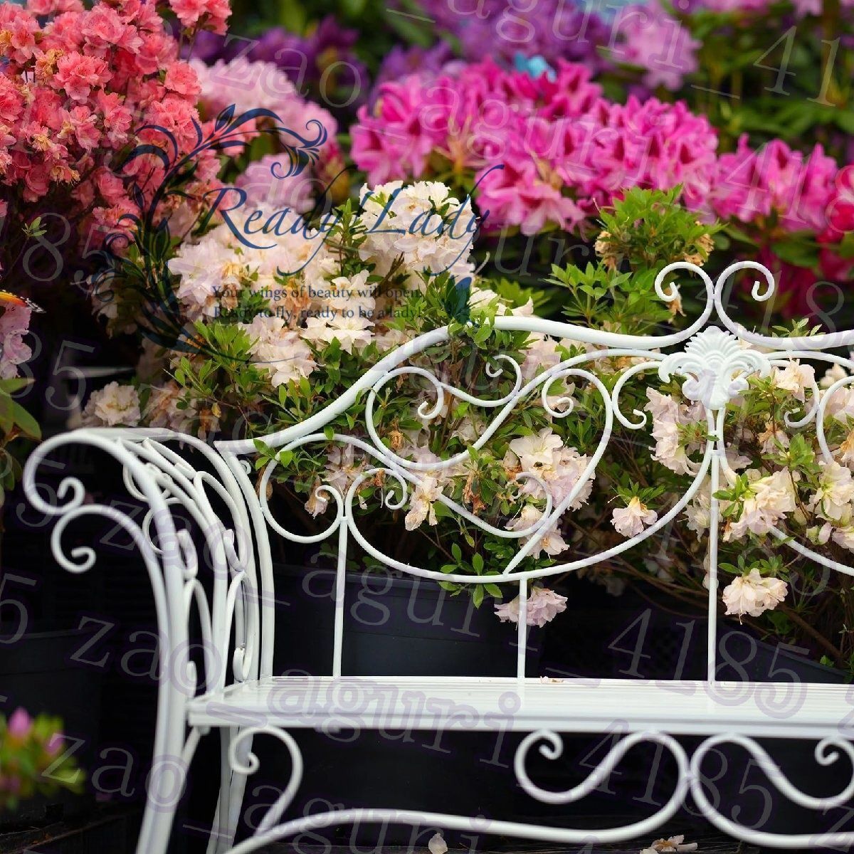 花柄ペイント丸テーブル 直径約60cm ガーデンテーブル アルミ 円形