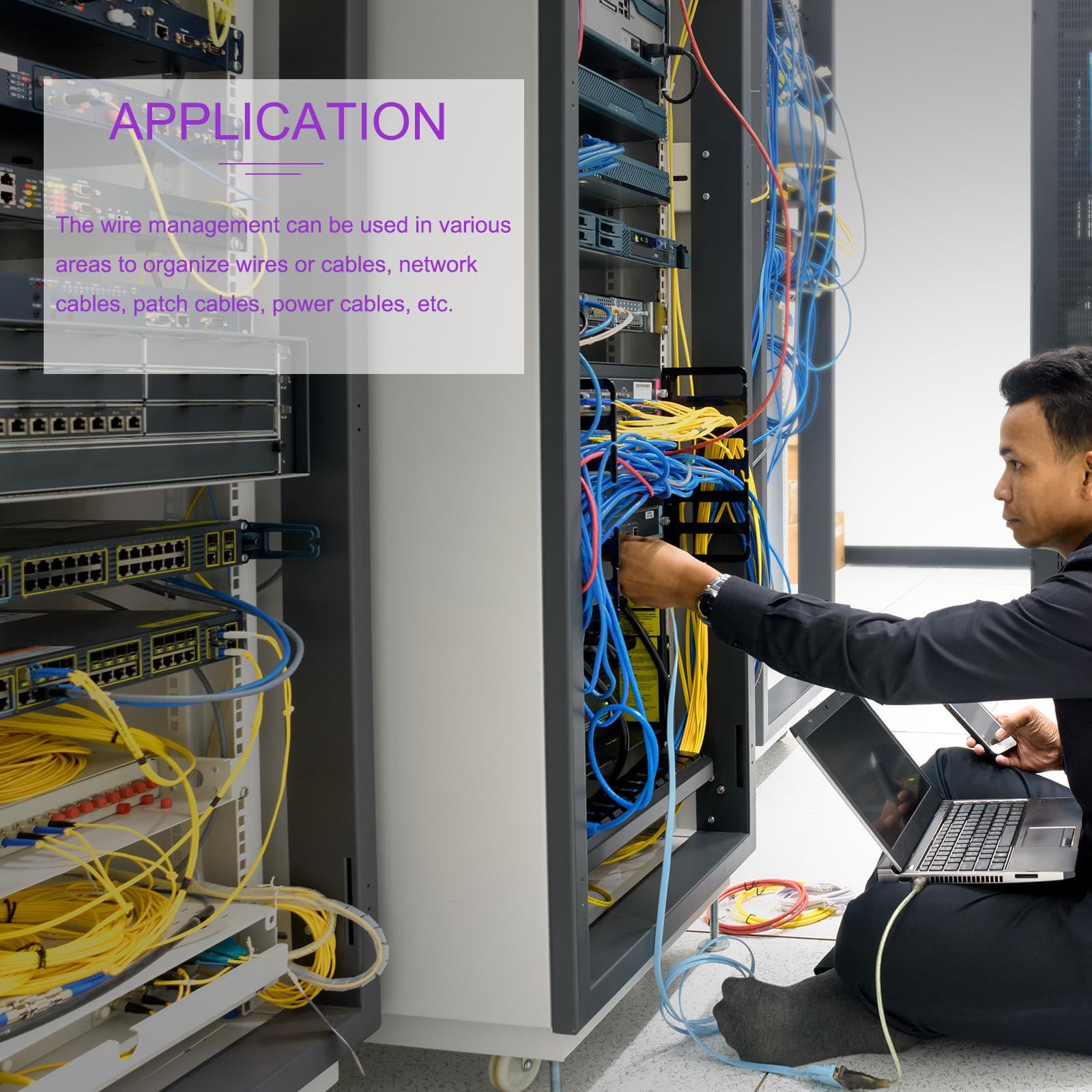 DMiotech 6個 1U 2U 4U ブランクラックパネル 482 mm ラックマウントパネル 金属サーバーラックパネル ラックマウントパネルプレート エンクロージャ サーバーネットワークキャビネット用