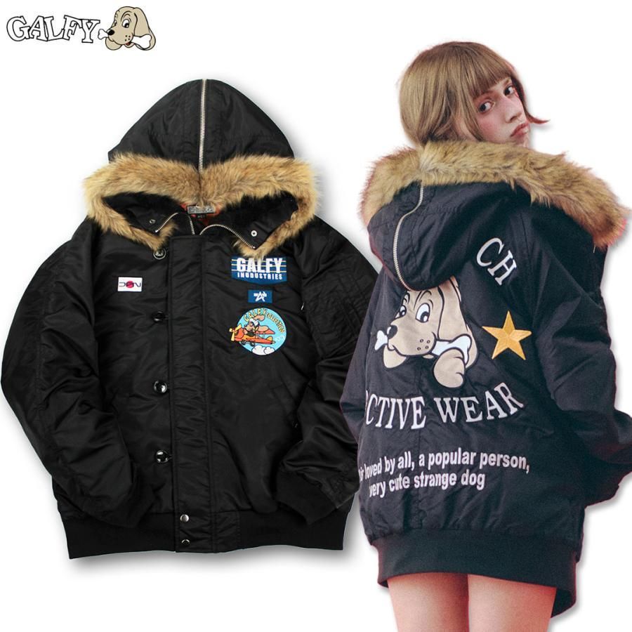 ガルフィー GALFY INU-3B フライトジャケット ブルゾン L 中型犬