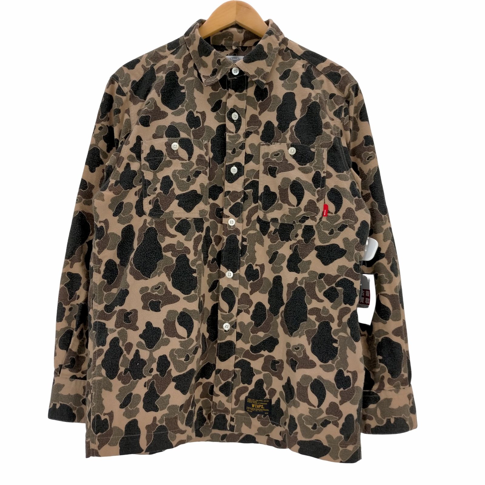 ダブルタップス WTAPS GROVE LS フランネルシャツ カモ メンズ JPN：M 