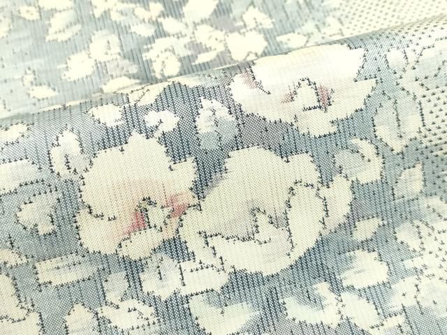 平和屋本店□極上 本場大島紬 白大島 9マルキ 総絣 草花間道 鈴乃屋