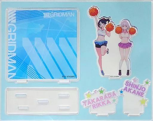 SSSS.GRIDMAN キャラ福くじ 宝多六花 新条アカネ アクリルスタンド 中古】アクリルスタンド・アクリルパネル 新条アカネ＆宝多六花