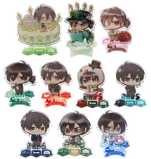 小物(キャラクター)　全10種セット 「PSYCHO-PASS サイコパス 宜野座バースデー アクリルスタンドコレクション ver.A」 ノイタミナショップ限定 中古】アクリルスタンド・アクリルパネル 全10種セット 「PSYCHO